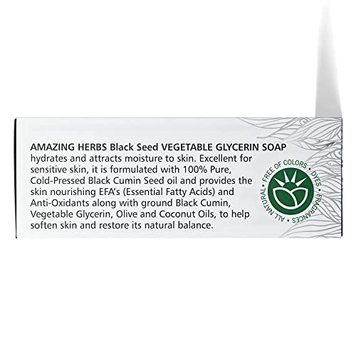 Amazing Herbs Black Seed Soap Set – Glycerin + Oatmeal & Honey (2 Bars, 4.25 oz Each)