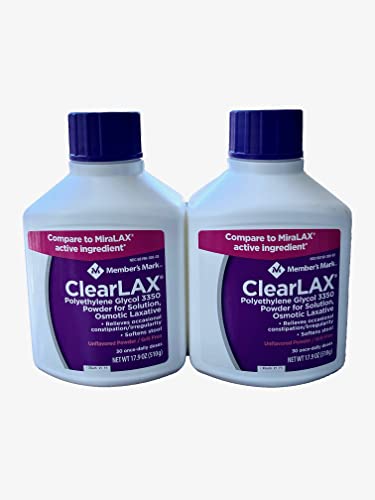Member's Mark ClearLax Laxative Powder, 17.9 oz (2-Pack)