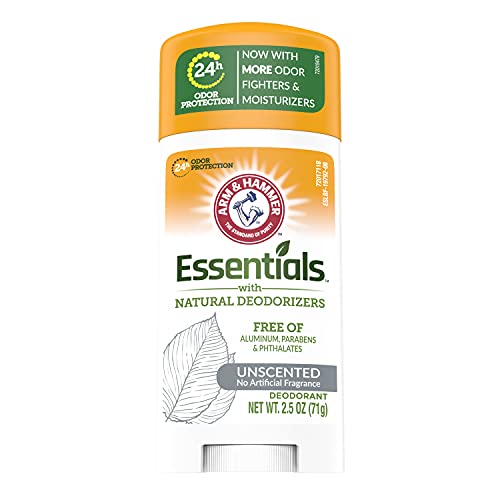 Arm & Hammer Essentials Natural Solid Deodorant, Unscented (Pack of 12)