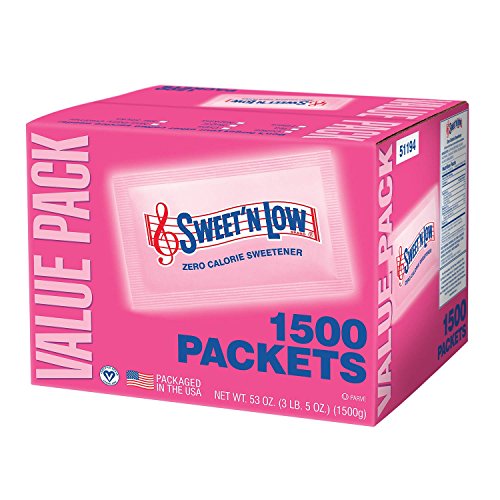 Sweet'N Low Zero Calorie Sweetener Packets (Bulk 1,500 Count)