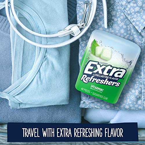 Extra Extra Refreshers Kaugummi, Spearmint, 40 Stück Flasche - Bild 6 von 8