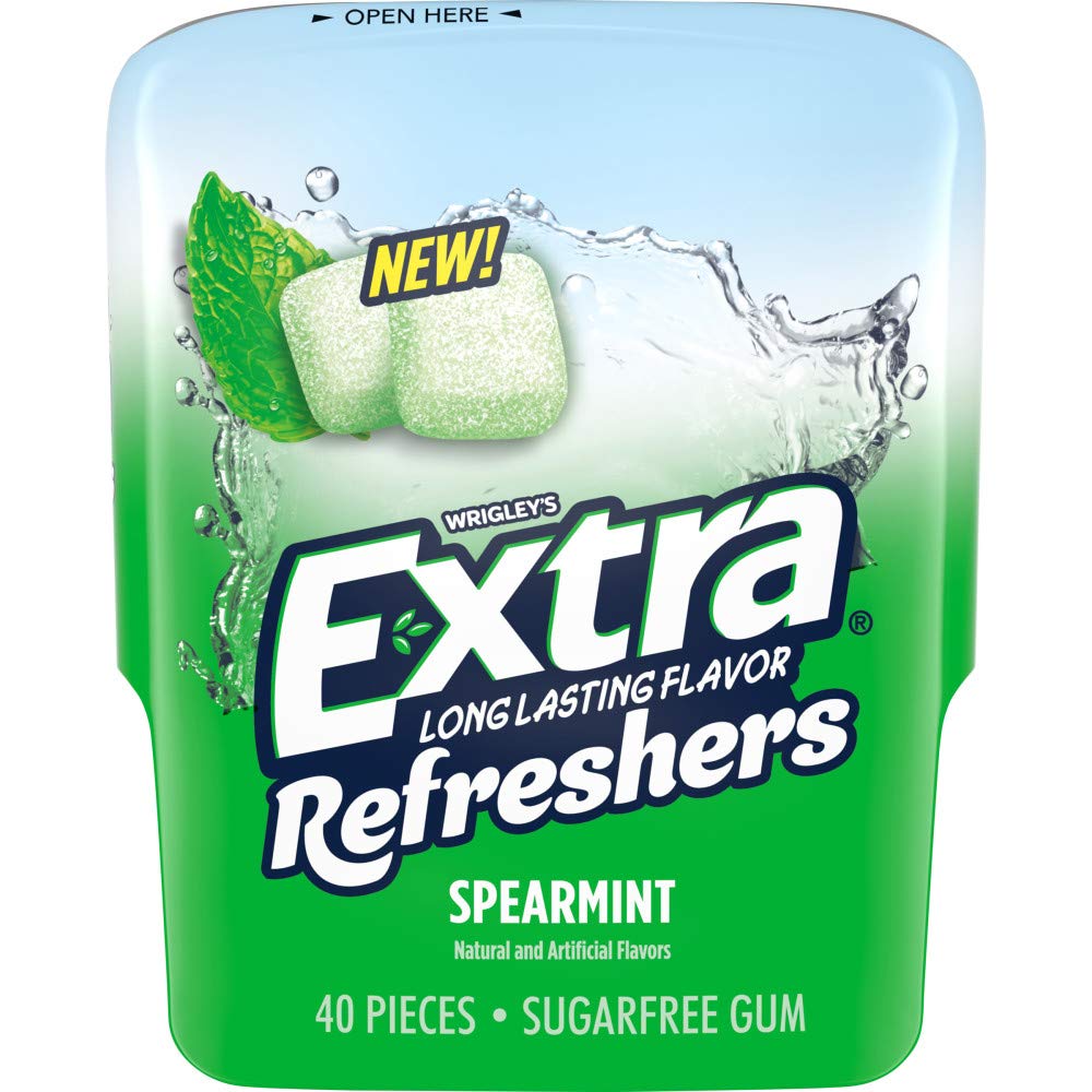 Extra Extra Refreshers Kaugummi, Spearmint, 40 Stück Flasche - Bild 1 von 8